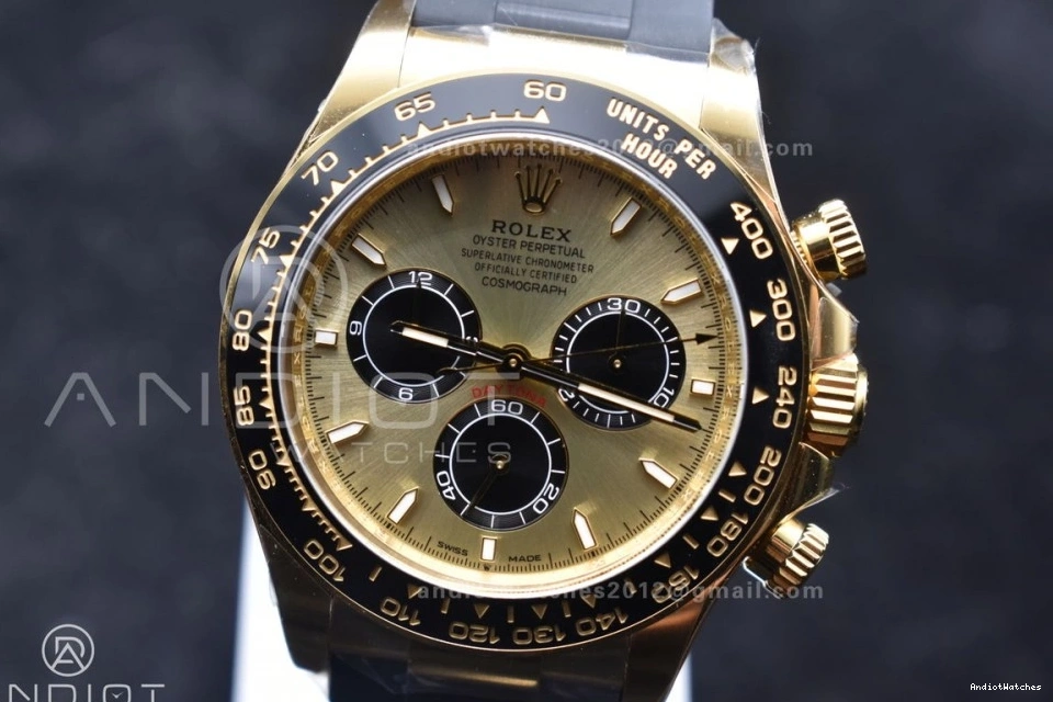 SH WaterResistant YG on Best Strap 126518 Oysterflex 1:1 Daytona 2023 Edition Clean Dial 498 0405